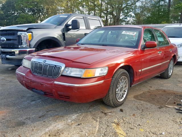 2MEFM74WXWX602550 - 1998 MERCURY GRAND MARQ RED photo 2