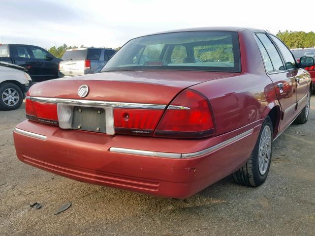 2MEFM74WXWX602550 - 1998 MERCURY GRAND MARQ RED photo 4