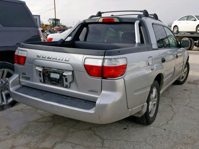 4S4BT62C247100331 - 2004 SUBARU BAJA SPORT SILVER photo 4