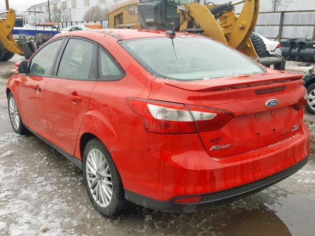 1FADP3F2XDL340242 - 2013 FORD FOCUS SE RED photo 3