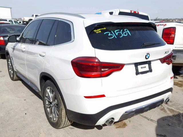 5UXTR9C50JLC78560 - 2018 BMW X3 WHITE photo 3