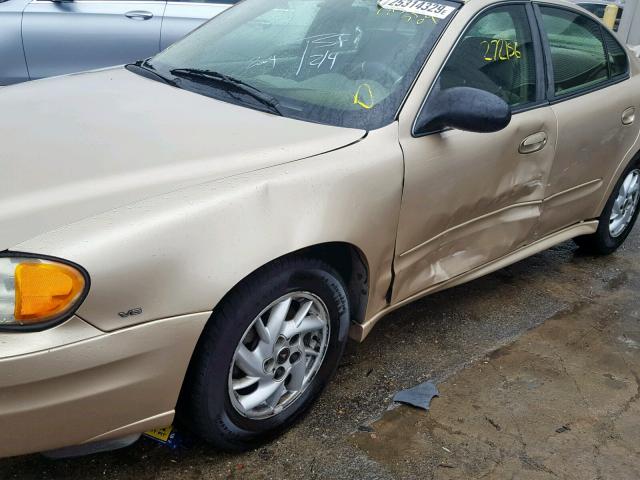 1G2NF52E94M507217 - 2004 PONTIAC GRAND AM S GOLD photo 9