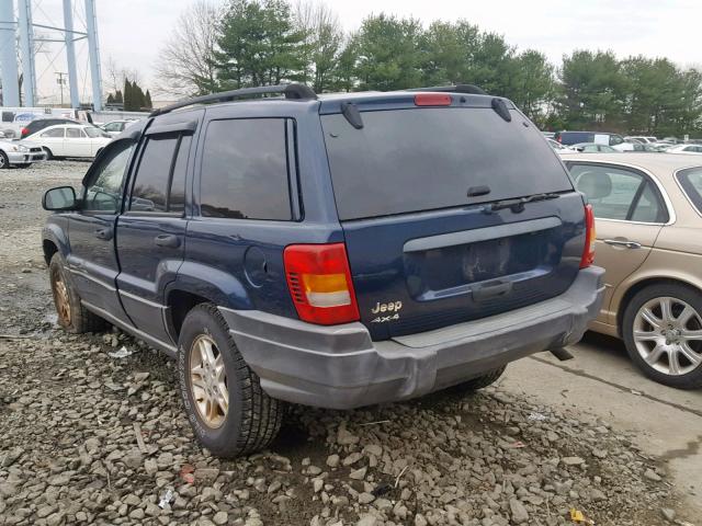 1J4GW48S92C146550 - 2002 JEEP GRAND CHER BLUE photo 3