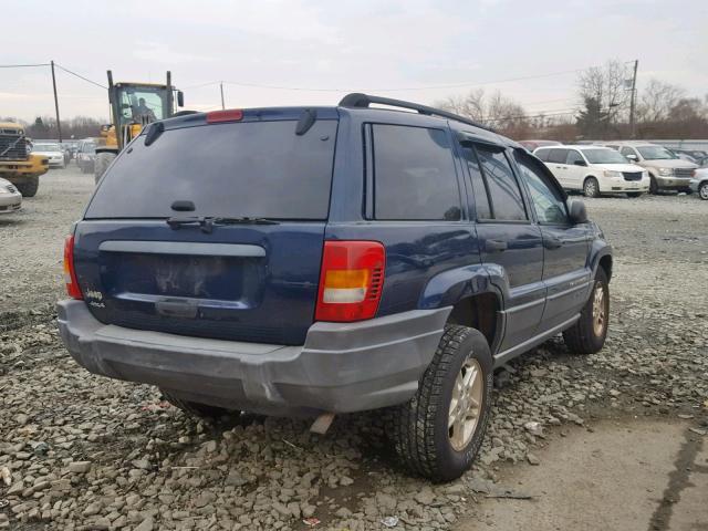 1J4GW48S92C146550 - 2002 JEEP GRAND CHER BLUE photo 4