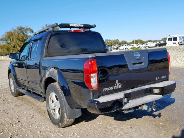 1N6AD07W17C458073 - 2007 NISSAN FRONTIER C BLACK photo 3