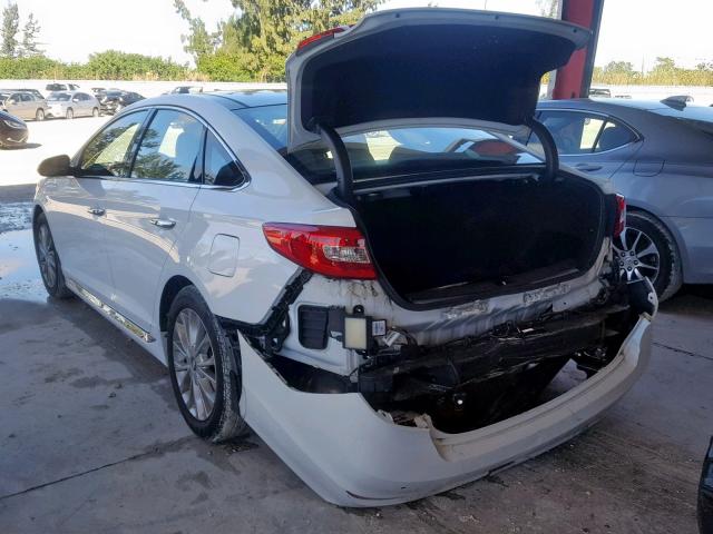 5NPE34AF0FH243648 - 2015 HYUNDAI SONATA SPO WHITE photo 3