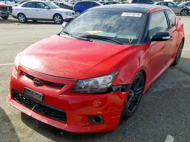 JTKJF5C7XD3054945 - 2013 TOYOTA SCION TC RED photo 2