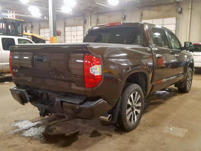 5TFHW5F15JX774848 - 2018 TOYOTA TUNDRA CRE BROWN photo 4