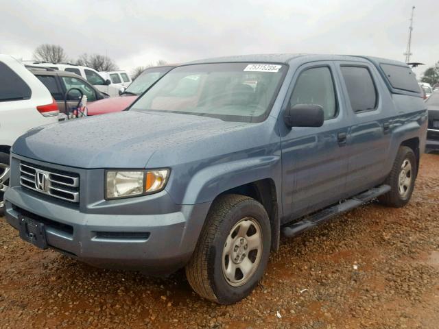 2HJYK16257H541980 - 2007 HONDA RIDGELINE BLUE photo 2