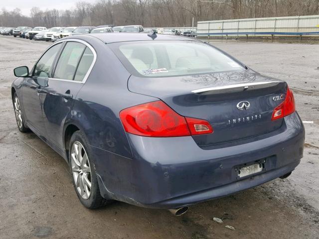 JN1CV6AR5BM401508 - 2011 INFINITI G37 BLUE photo 3