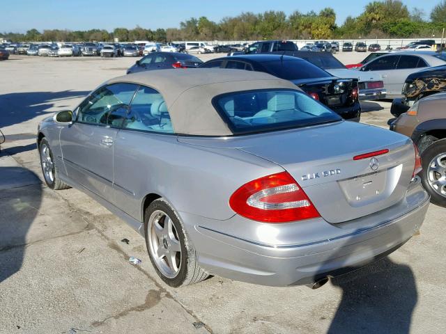 WDBTK75G64T025512 - 2004 MERCEDES-BENZ CLK 500 SILVER photo 3