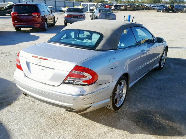 WDBTK75G64T025512 - 2004 MERCEDES-BENZ CLK 500 SILVER photo 4