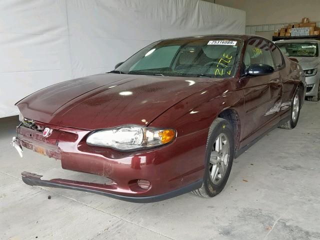 2G1WW12E039270632 - 2003 CHEVROLET MONTE CARL MAROON photo 2