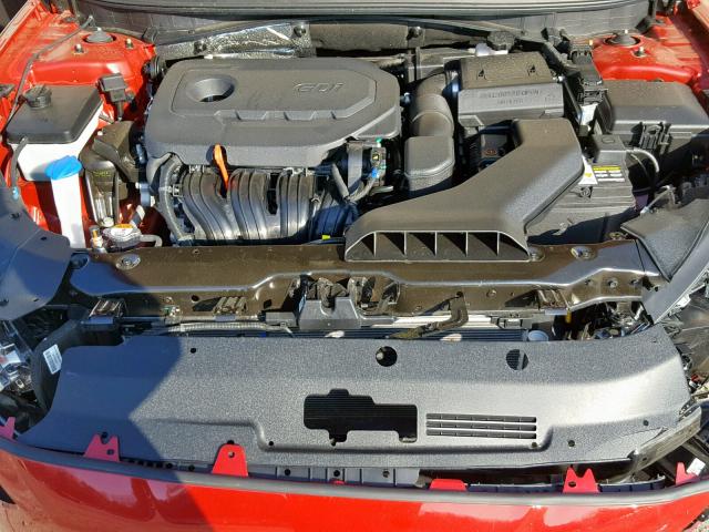 5NPE34AF8JH698112 - 2018 HYUNDAI SONATA SPO RED photo 7