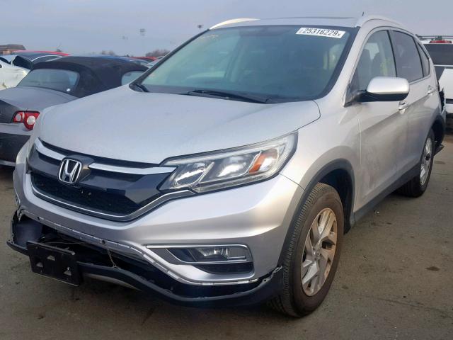 2HKRM4H76GH663011 - 2016 HONDA CR-V EXL SILVER photo 2