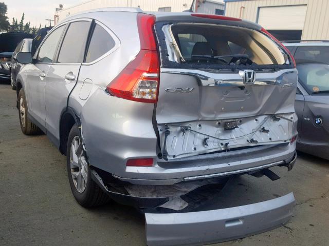 2HKRM4H76GH663011 - 2016 HONDA CR-V EXL SILVER photo 3