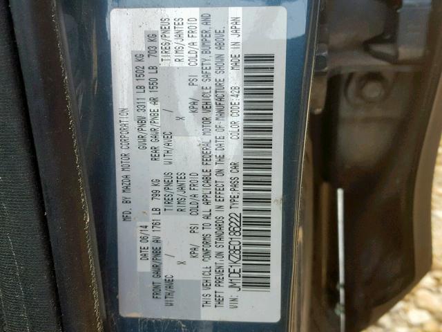 JM1DE1KZ8E0186222 - 2014 MAZDA MAZDA2 SPO 蓝色 照片 10