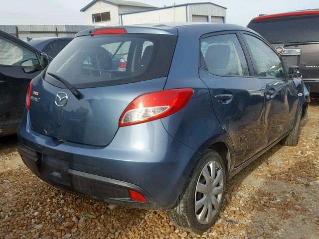 JM1DE1KZ8E0186222 - 2014 MAZDA MAZDA2 SPO BLUE photo 4