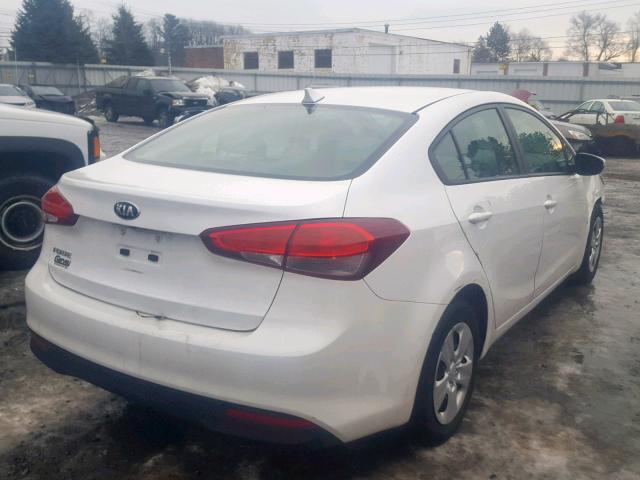 3KPFL4A79HE053951 - 2017 KIA FORTE LX WHITE photo 4