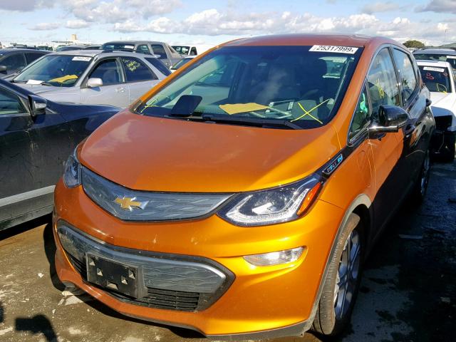 1G1FW6S03H4176854 - 2017 CHEVROLET BOLT EV LT ORANGE photo 2