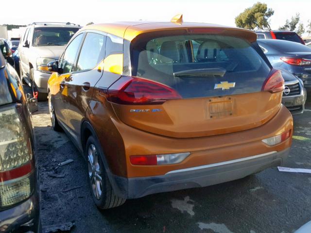 1G1FW6S03H4176854 - 2017 CHEVROLET BOLT EV LT ORANGE photo 3