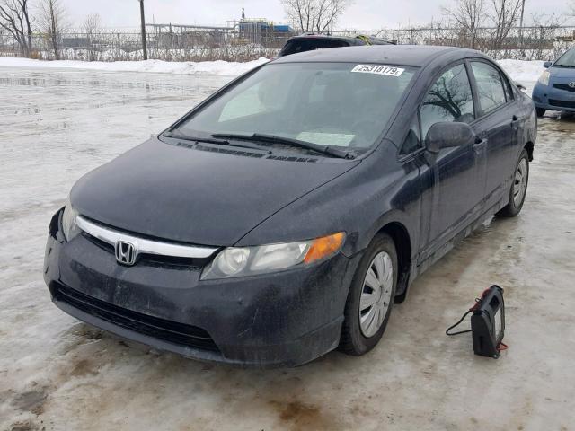 2HGFA15287H040339 - 2007 HONDA CIVIC DX BLACK photo 2