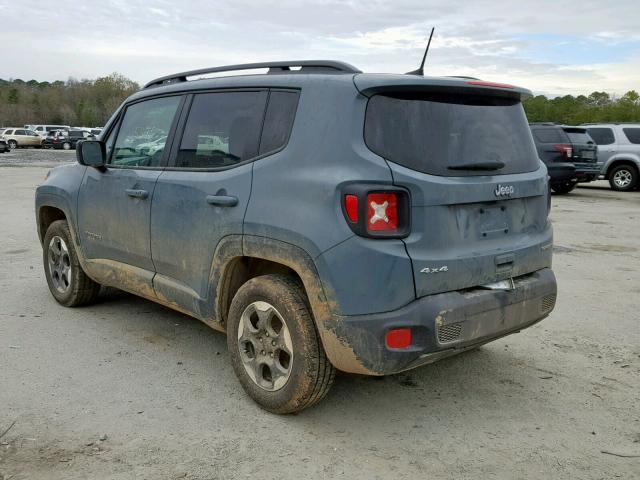 ZACCJBAB6JPH06195 - 2018 JEEP RENEGADE S ლურჯი ფოტო 3