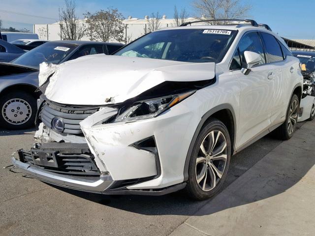 2T2BGMCAXGC001815 - 2016 LEXUS RX 450H WHITE photo 2