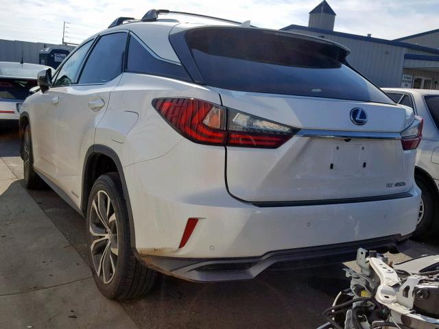 2T2BGMCAXGC001815 - 2016 LEXUS RX 450H WHITE photo 3