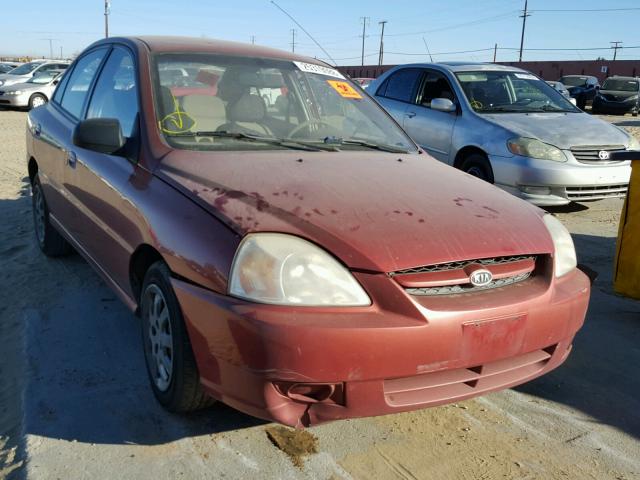 KNADC125256374621 - 2005 KIA RIO RED photo 1