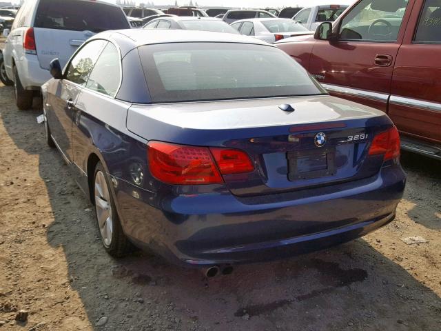 WBADW7C53BE543765 - 2011 BMW 328 I SULE BLUE photo 3