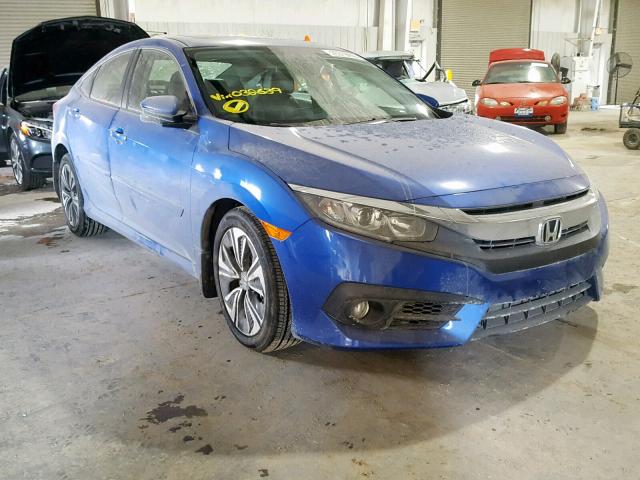 JHMFC1F77JX032639 - 2018 HONDA CIVIC EXL BLUE photo 1