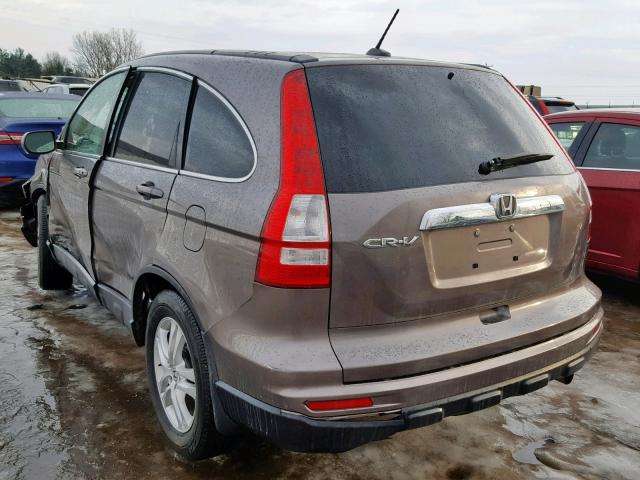 5J6RE3H71BL053541 - 2011 HONDA CR-V EXL BROWN photo 3