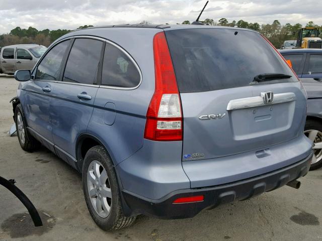 5J6RE48738L028820 - 2008 HONDA CR-V EXL BLUE photo 3