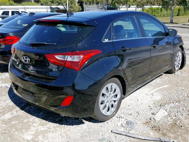 KMHD35LH4HU376028 - 2017 HYUNDAI ELANTRA GT BLACK photo 4