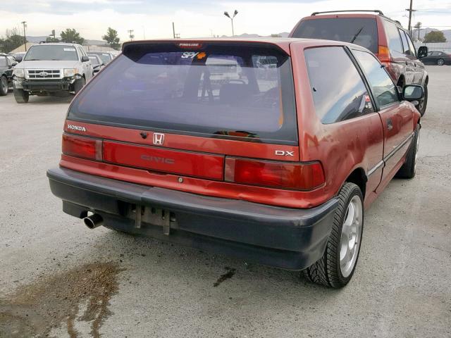 2HGED6352LH576078 - 1990 HONDA CIVIC DX RED photo 4