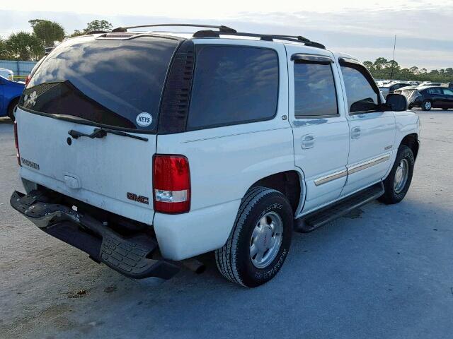 1GKEC13Z82J335036 - 2002 GMC YUKON WHITE photo 4