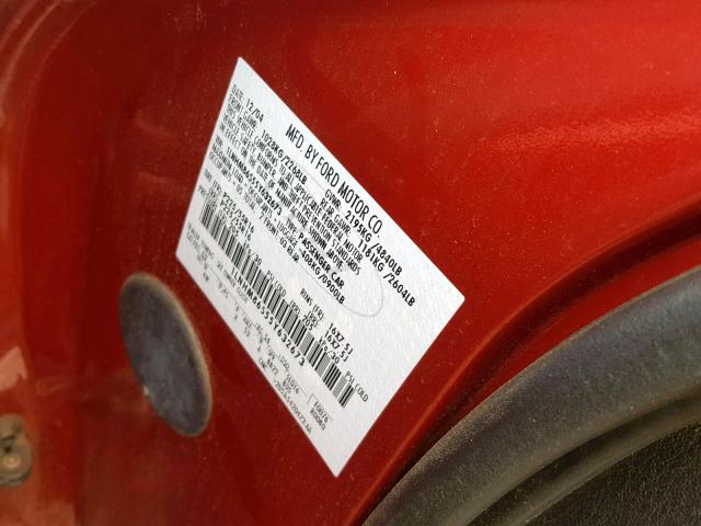 1LNHM86S55Y632673 - 2005 LINCOLN LS RED photo 10