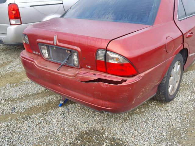 1LNHM86S55Y632673 - 2005 LINCOLN LS RED photo 9