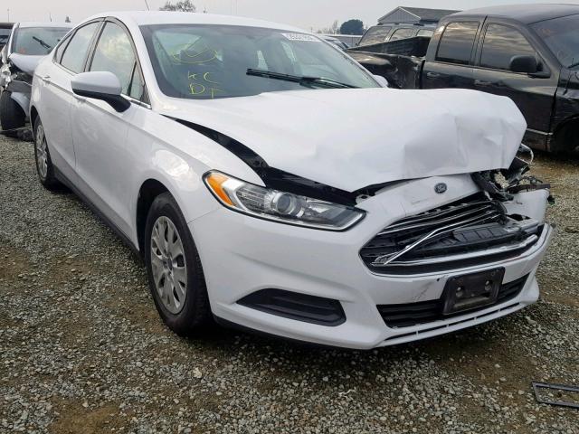 3FA6P0G74DR345360 - 2013 FORD FUSION S WHITE photo 1