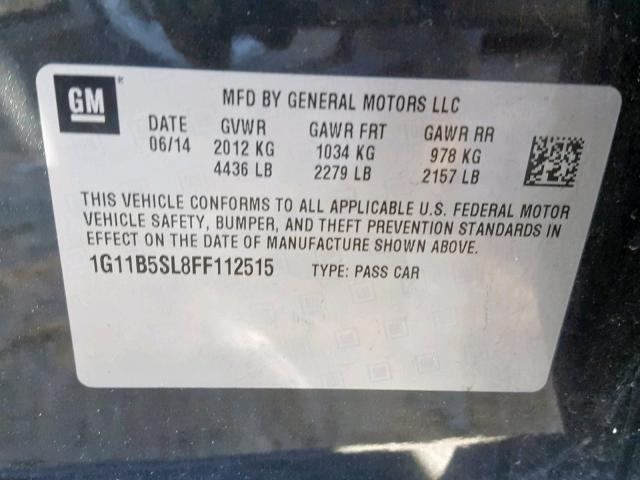 1G11B5SL8FF112515 - 2015 CHEVROLET MALIBU LS Boz foto 10