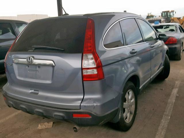 JHLRE48777C002017 - 2007 HONDA CR-V EXL BLUE photo 4