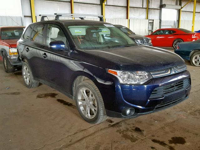 JA4AZ3A32EZ006075 - 2014 MITSUBISHI OUTLANDER BLUE photo 1