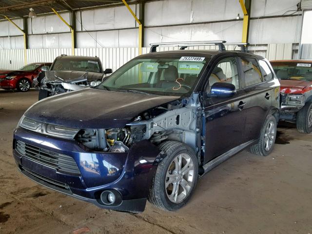 JA4AZ3A32EZ006075 - 2014 MITSUBISHI OUTLANDER BLUE photo 2