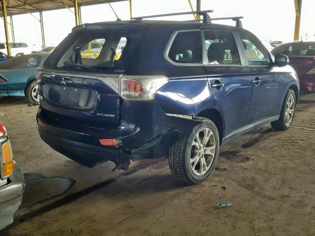 JA4AZ3A32EZ006075 - 2014 MITSUBISHI OUTLANDER BLUE photo 4