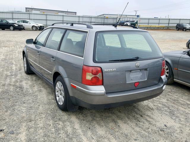 WVWVD63B61E312354 - 2001 VOLKSWAGEN PASSAT GLS GRAY photo 3