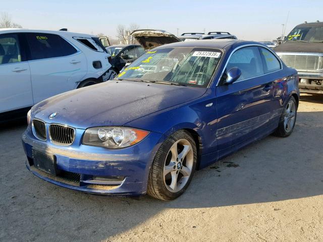 WBAUP73598VF09614 - 2008 BMW 128 I BLUE photo 2