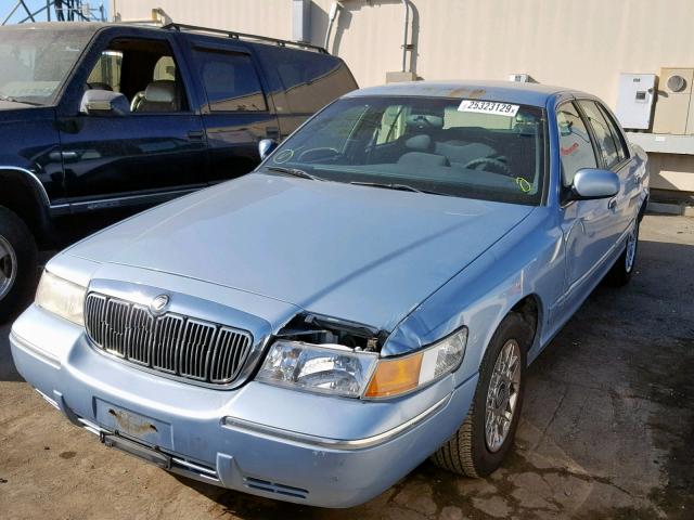 2MEFM74W3XX605615 - 1999 MERCURY GRAND MARQ BLUE photo 2