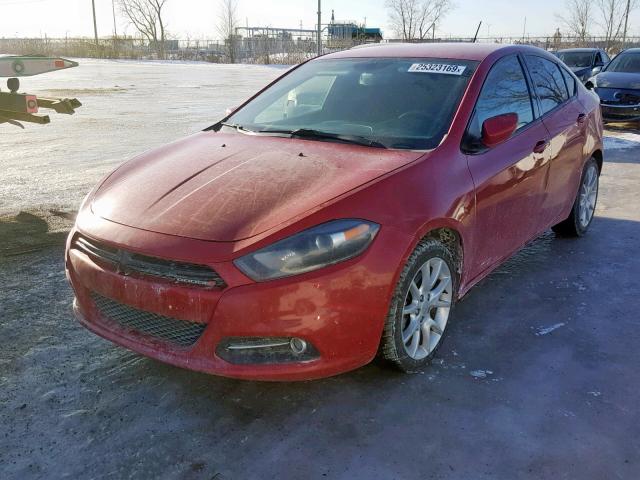 1C3CDFBA6DD290726 - 2013 DODGE DART SXT RED photo 2