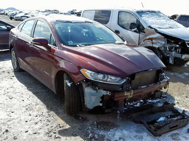 3FA6P0RU6GR323156 - 2016 FORD FUSION TIT BURGUNDY photo 1